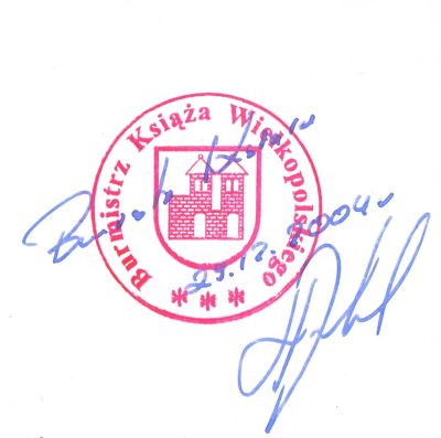 Pieczęć Burmistrz Książa Wielkopolskiego 2004 r.