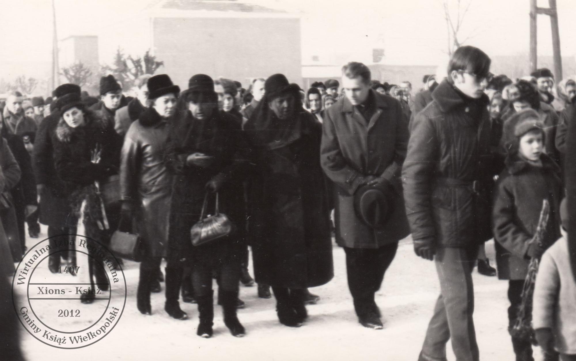 Pogrzeb dr. Maksymiliana Krybusa w dniu 25 stycznia 1970 r.