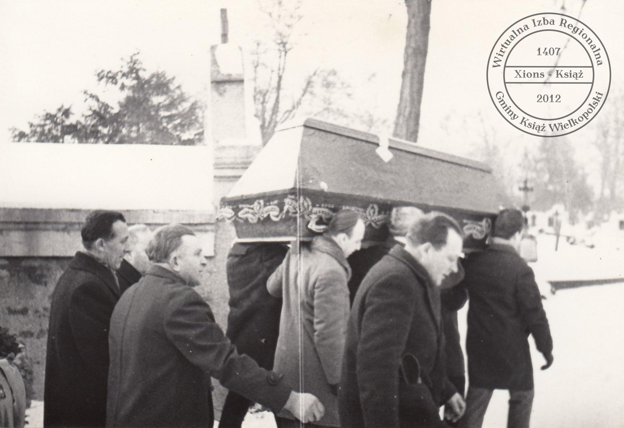 Pogrzeb dr. Maksymiliana Krybusa w dniu 25 stycznia 1970 r.