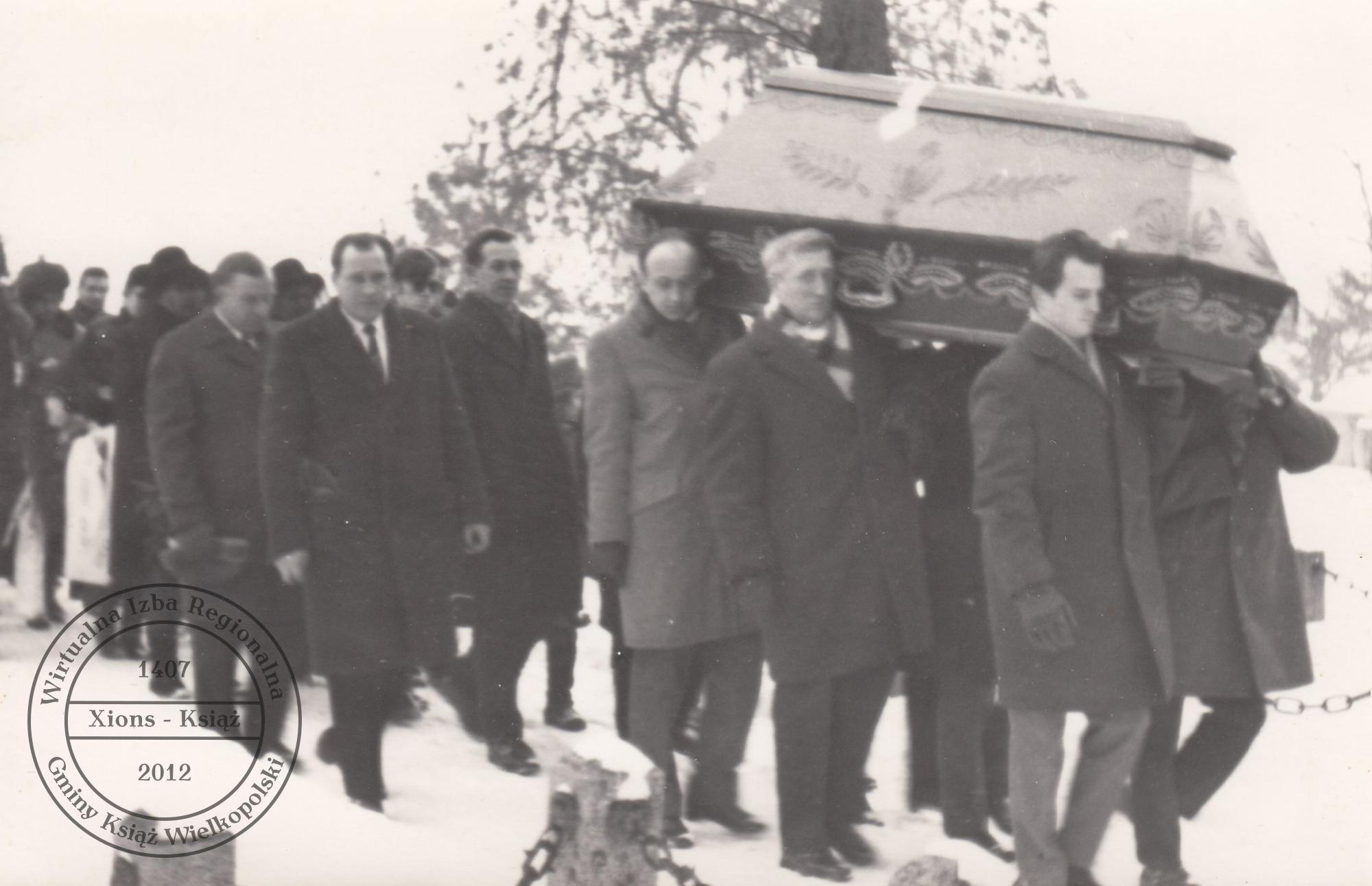 Pogrzeb dr. Maksymiliana Krybusa w dniu 25 stycznia 1970 r.