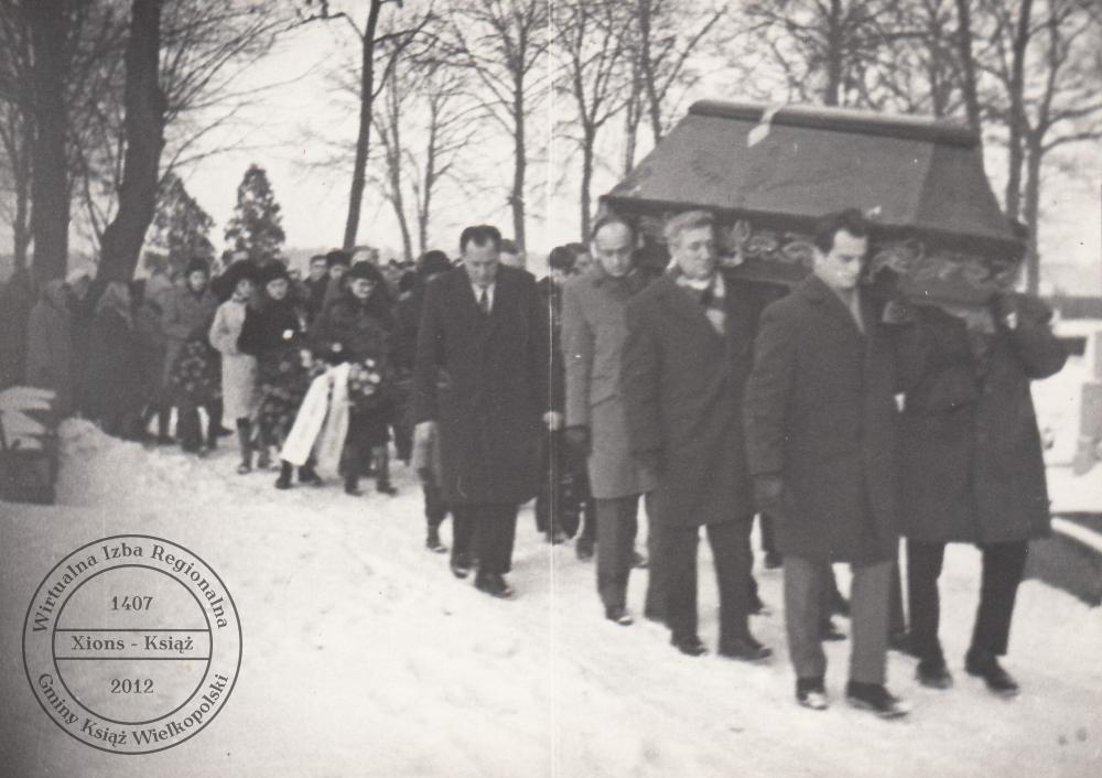 Pogrzeb dr. Maksymiliana Krybusa w dniu 25 stycznia 1970 r.