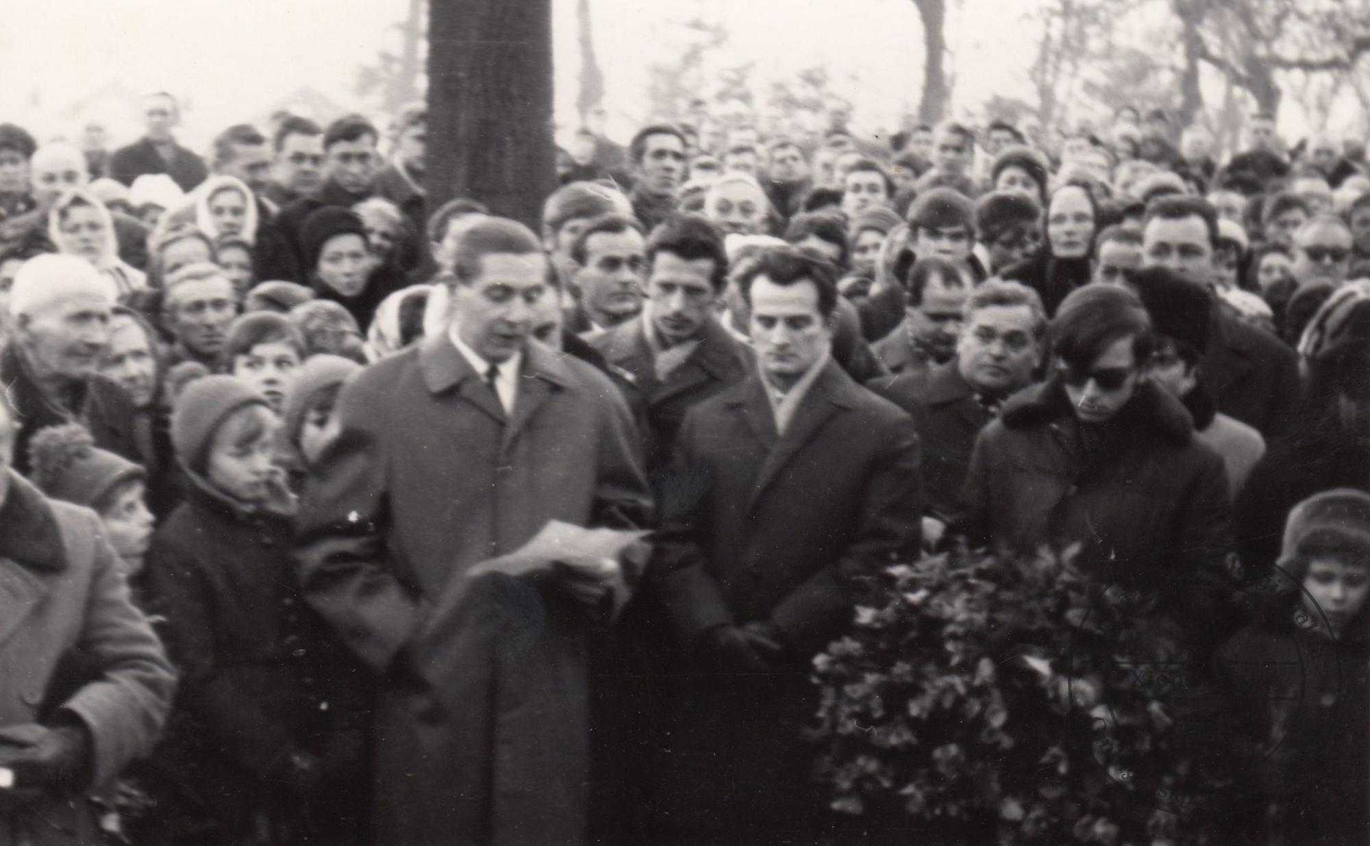 Pogrzeb dr. Maksymiliana Krybusa w dniu 25 stycznia 1970 r.