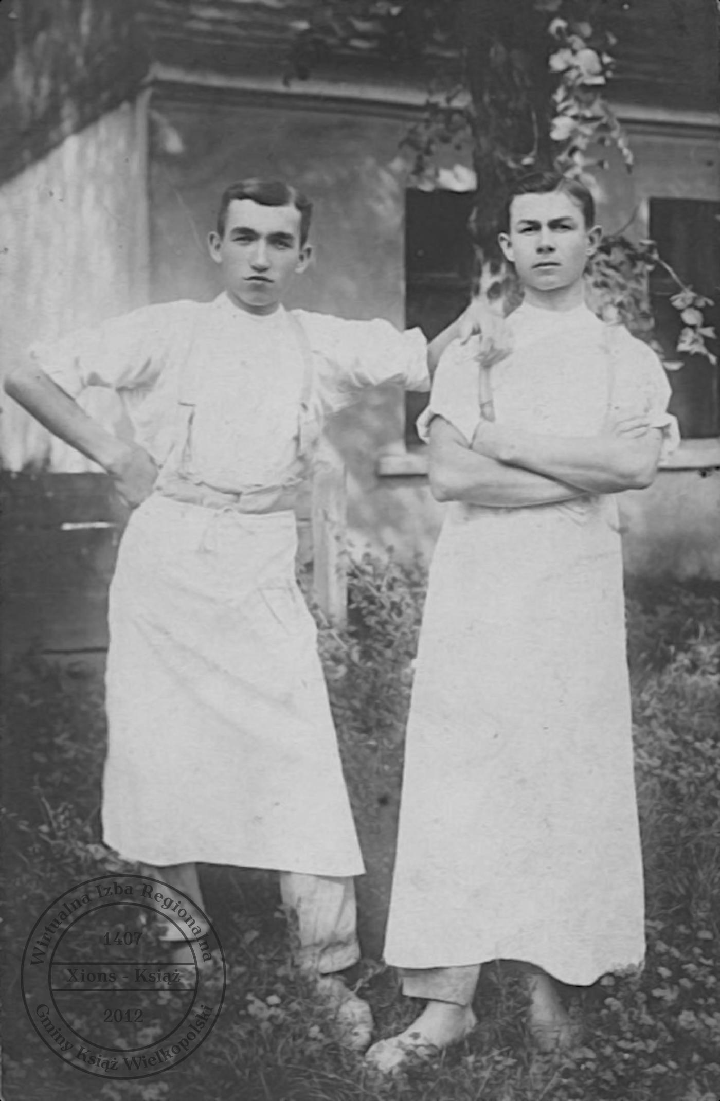 Jan Banaszyński i Bolesław Krajewski. Nowe Miasto nad Wartą, 1913 r.