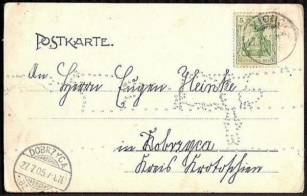 Pocztówka Książ Rynek  Hotel Weinert  1905 r.
