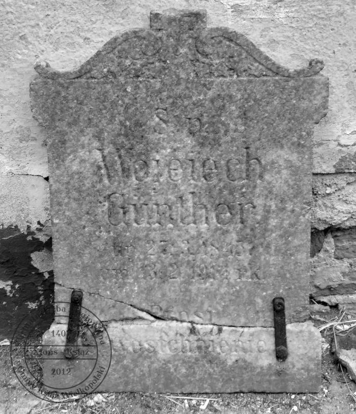 Wojciech Günther, epitafium. Włościejewki, 1914 r.