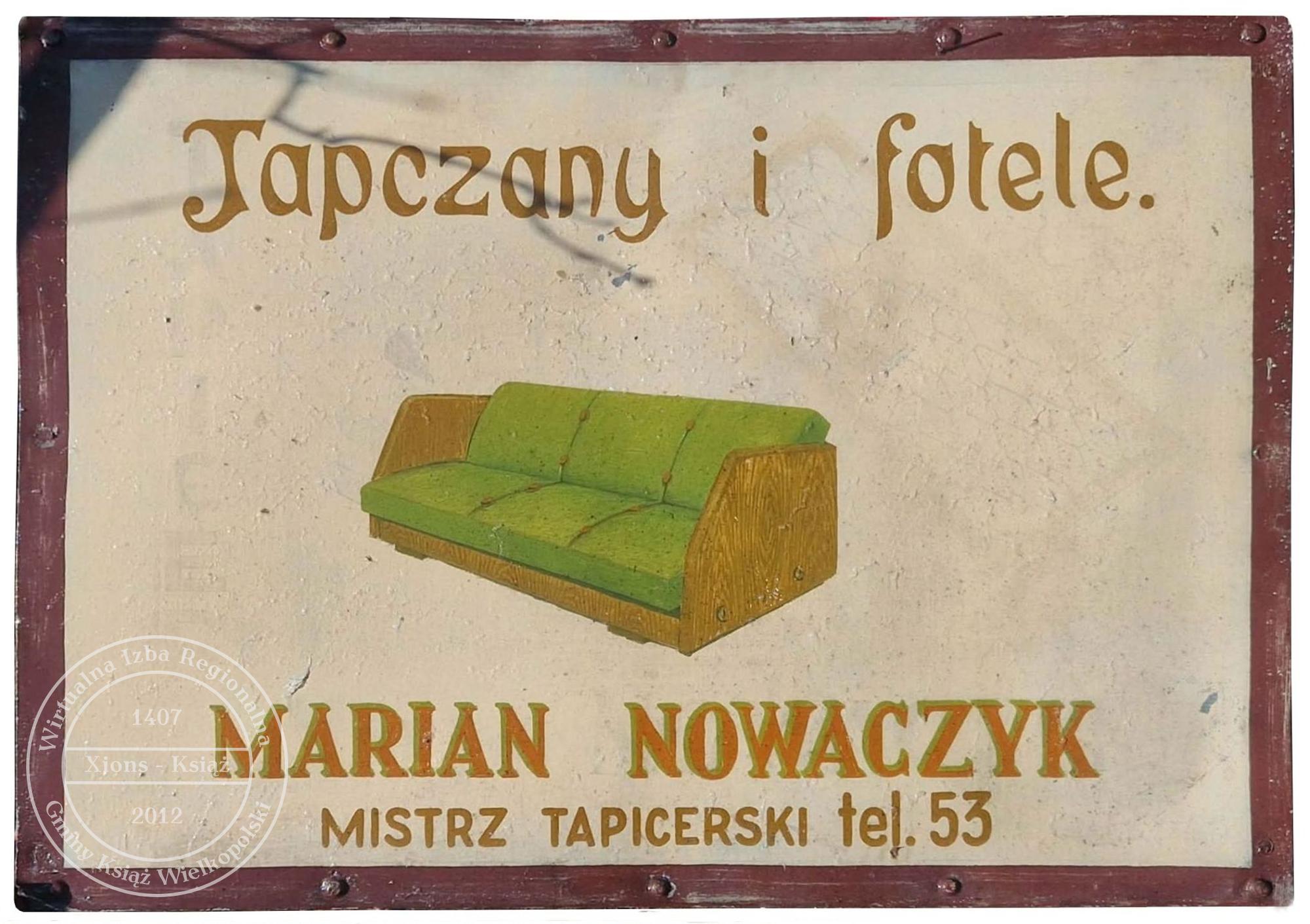 Marian Nowaczyk szyld reklamowy
