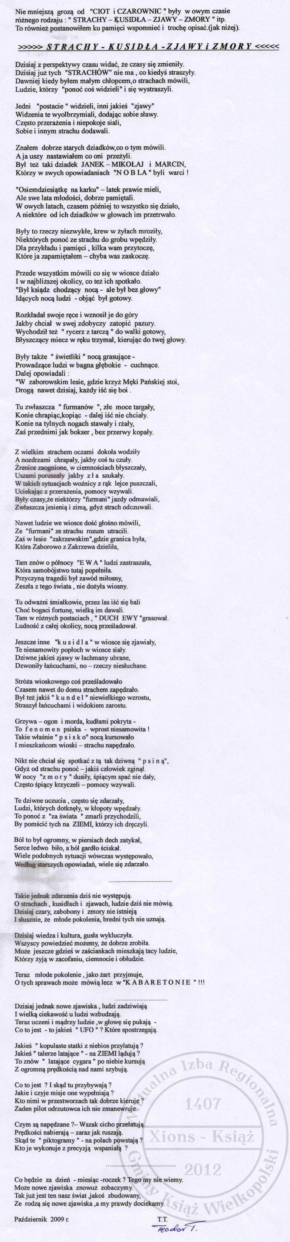 Zaborowo, Teodor Tomczyk