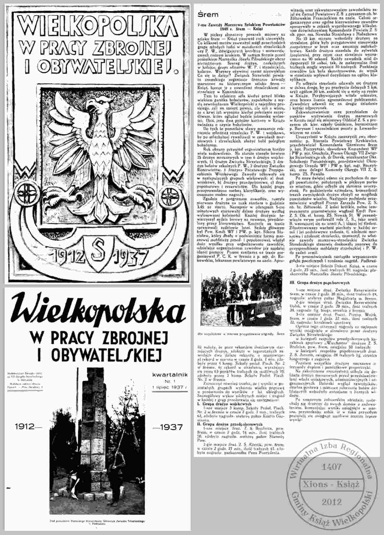 Zawody marszowe 1848. Wielkopolska w pracy zbrojnej i obywatelskiej 1937 r.