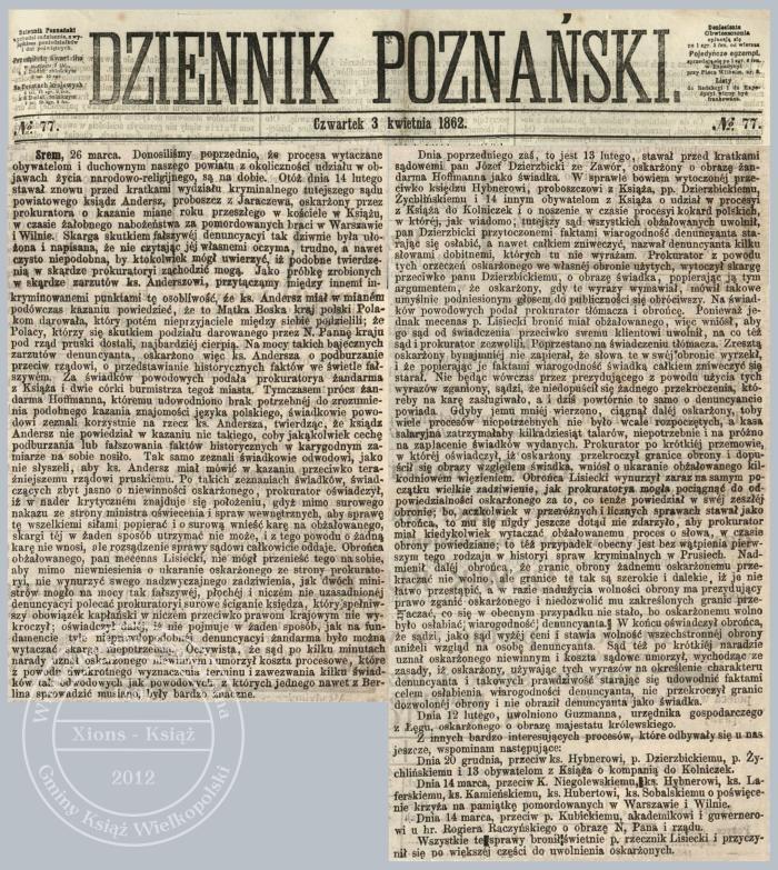 Procesy sądowe władzy pruskiej 1862 r.