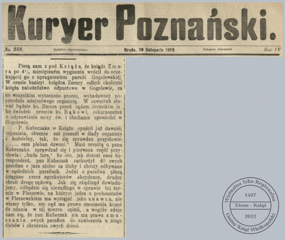 Ksiądz Zmura, walka kulturalna